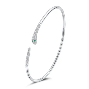 (bilde for) Pandora Style Silver Snake Open Bangle - SCB206