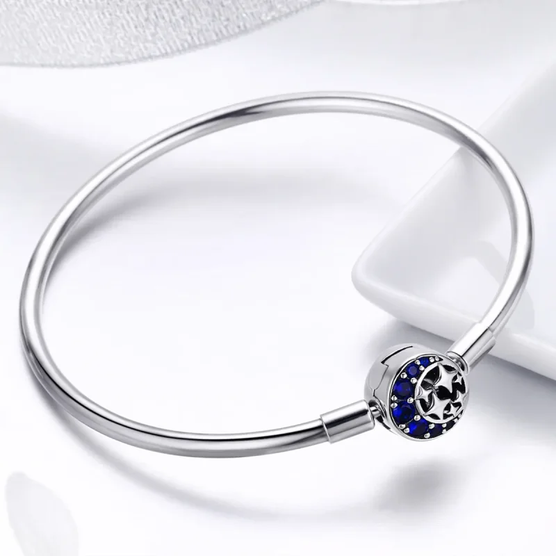 (bilde for) Pandora Style Silver Starry Sky Hard Bangle - SCB080 - Vis 6