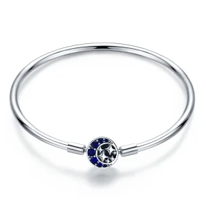 (bilde for) Pandora Style Silver Starry Sky Hard Bangle - SCB080