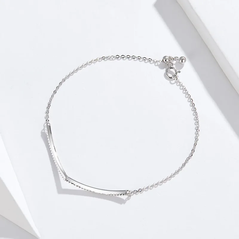 (bilde for) Pandora Style Silver Triumphant Return Chain Slider Armbånd - SCB137 - Vis 4