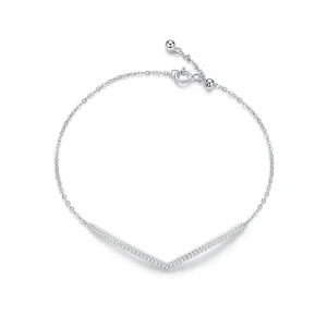 (bilde for) Pandora Style Silver Triumphant Return Chain Slider Armbånd - SCB137
