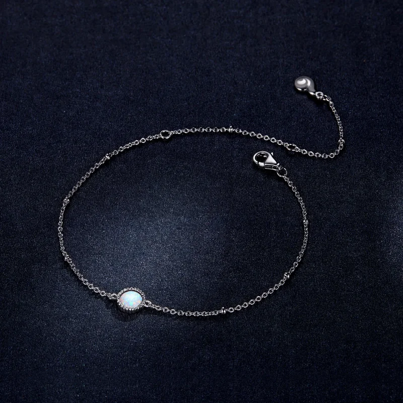 (bilde for) Pandora Style Sølv Lekkert Opal armbånd - BSB054 - Vis 5