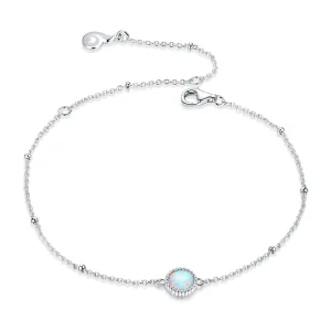 (bilde for) Pandora Style Sølv Lekkert Opal armbånd - BSB054