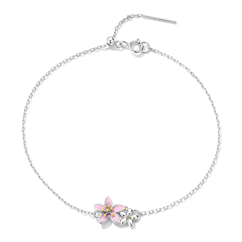 (bilde for) Pandora Style Vakkert Sakura armbånd - SCB232 - Vis 2