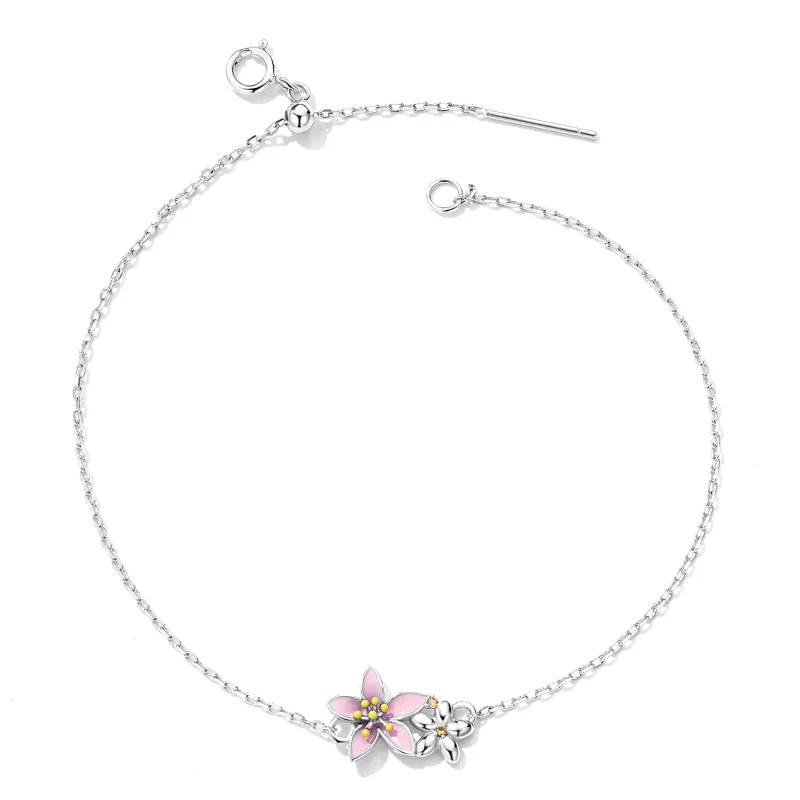 (bilde for) Pandora Style Vakkert Sakura armbånd - SCB232 - Vis 3