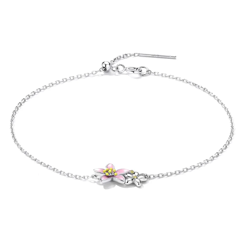 (bilde for) Pandora Style Vakkert Sakura armbånd - SCB232 - Vis 4