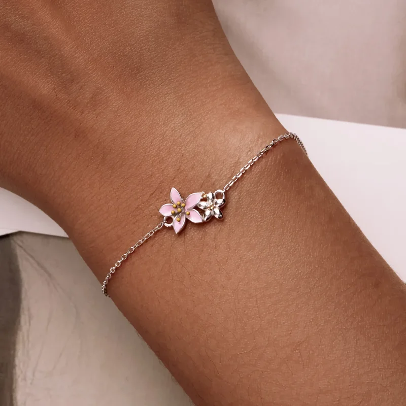 (bilde for) Pandora Style Vakkert Sakura armbånd - SCB232 - Vis 5