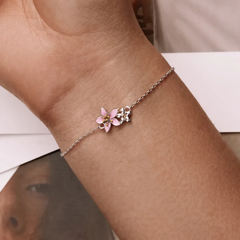(bilde for) Pandora Style Vakkert Sakura armbånd - SCB232 - Vis 7