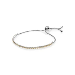 (bilde for) Pandora Golden Sparkling Strand Bracelet - 590524CCZ