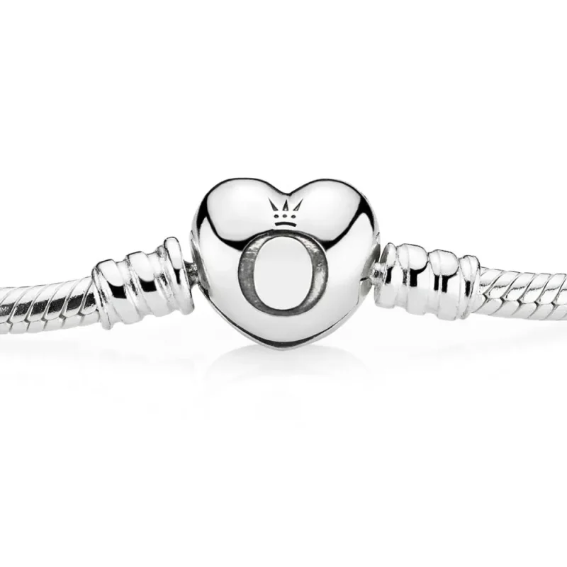 (bilde for) Pandora Moments Silver Bracelet, Heart Clasp - 590719 - Vis 2