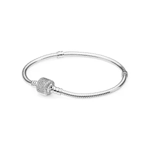 (bilde for) Pandora Moments Silver Bracelet, Signature Clasp - 590723CZ