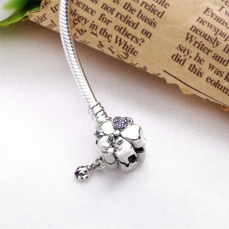 (bilde for) Pandora Moments Silver Bracelet, Wildflower Meadow Clasp - 597124NLC - Vis 4