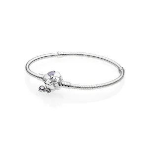 (bilde for) Pandora Moments Silver Bracelet, Wildflower Meadow Clasp - 597124NLC