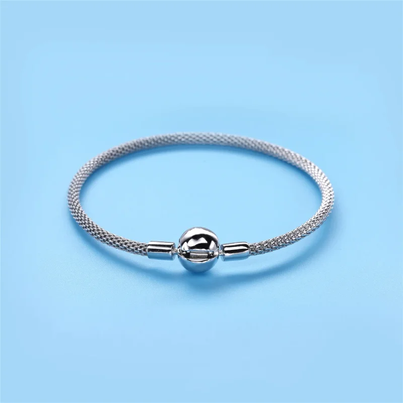 (bilde for) Pandora Moments Silver Mesh Bracelet - 596543 - Vis 3