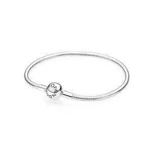 (bilde for) Pandora Moments Smooth Silver Clasp Bracelet - 590728