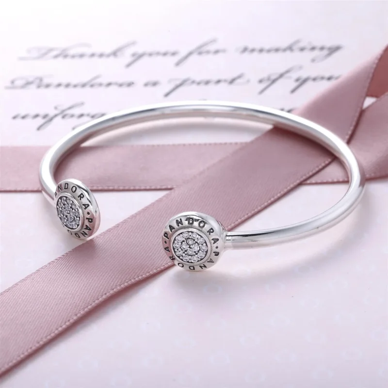 (bilde for) PANDORA Signature Open Bangle - 590528CZ - Vis 2