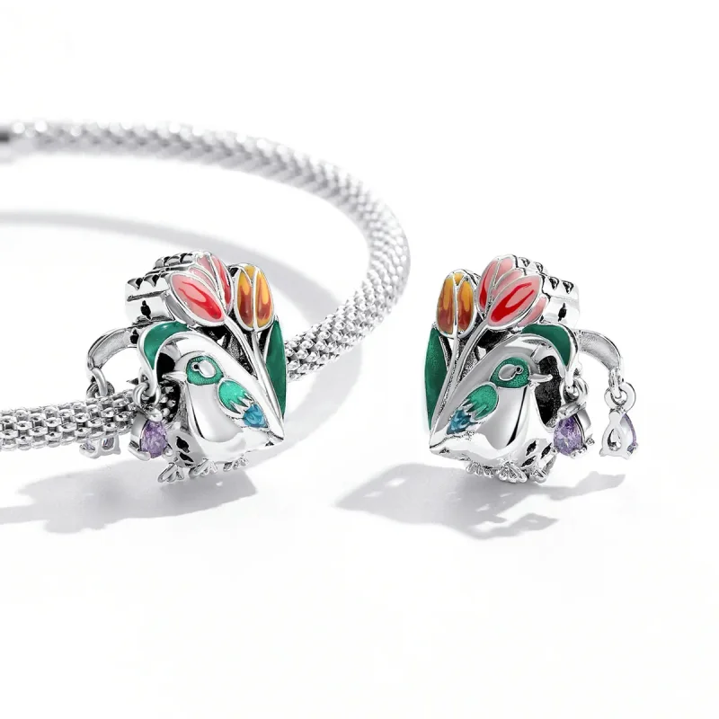 (bilde for) Blomster og fugler i Pandora-stil - Regnsjarm - SCC2193 - Vis 3