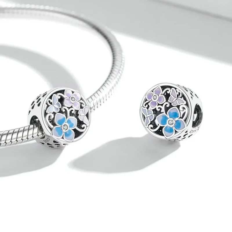 (bilde for) Pandora stil blomster og sommerfugler sjarm - SCC2061 - Vis 4