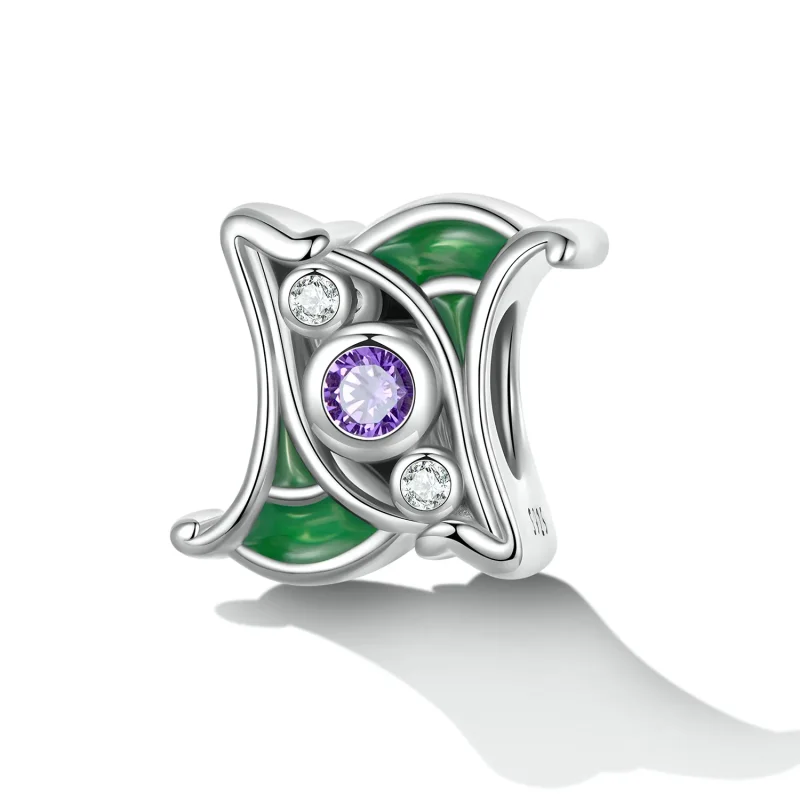 (bilde for) Pandora Style Art Lilla Zirkonium Spacer Charm - SCC2294 - Vis 2