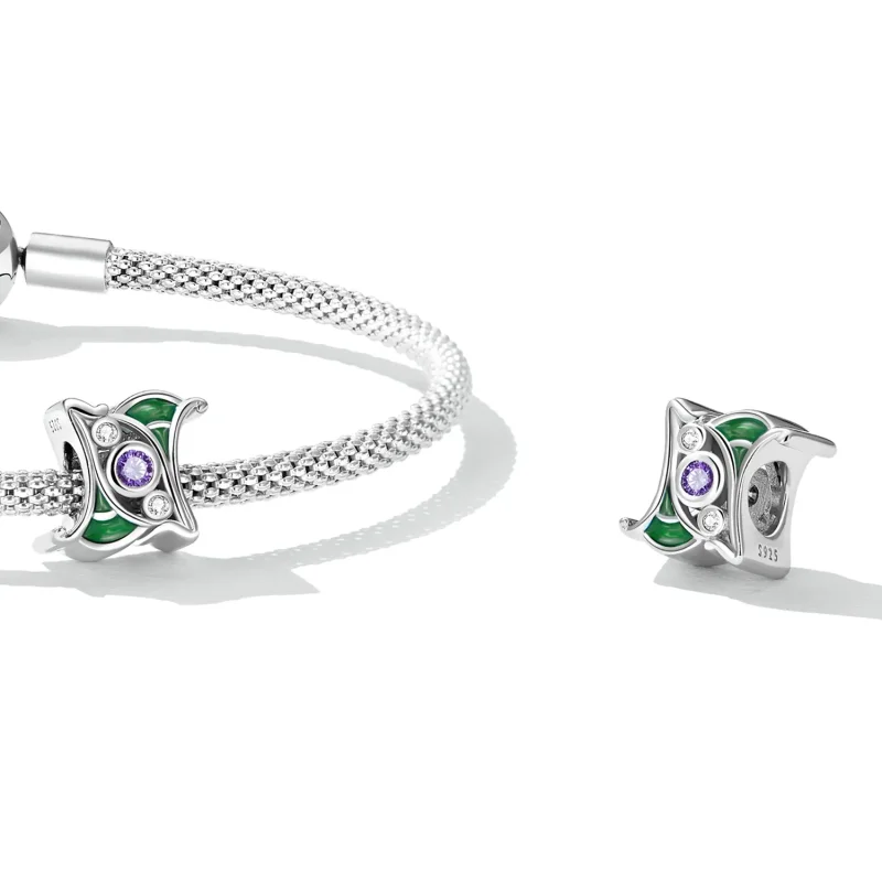 (bilde for) Pandora Style Art Lilla Zirkonium Spacer Charm - SCC2294 - Vis 4
