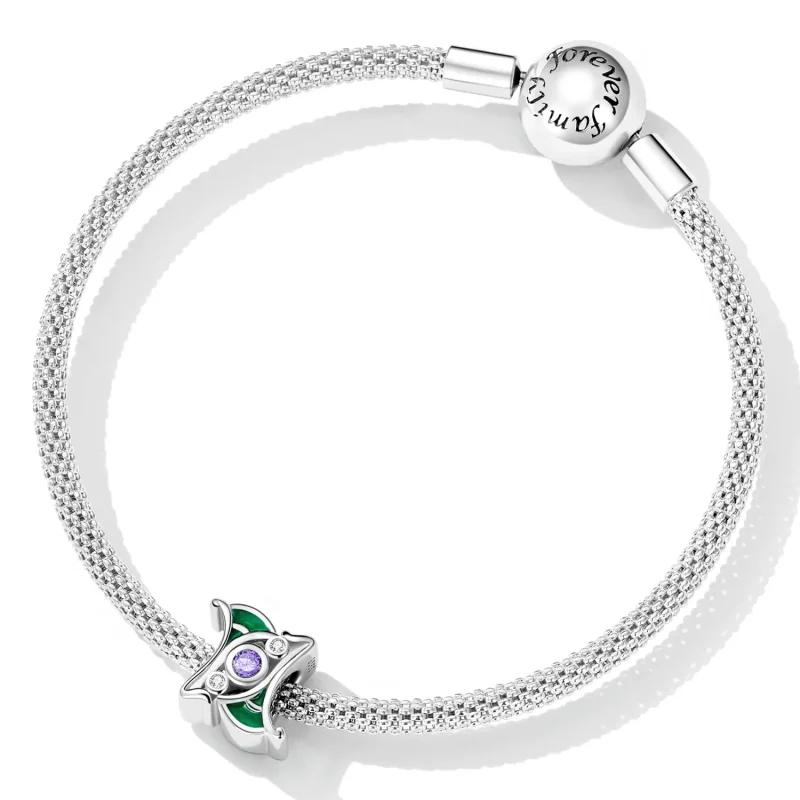 (bilde for) Pandora Style Art Lilla Zirkonium Spacer Charm - SCC2294 - Vis 5