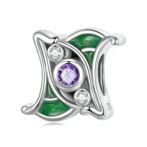 (bilde for) Pandora Style Art Lilla Zirkonium Spacer Charm - SCC2294