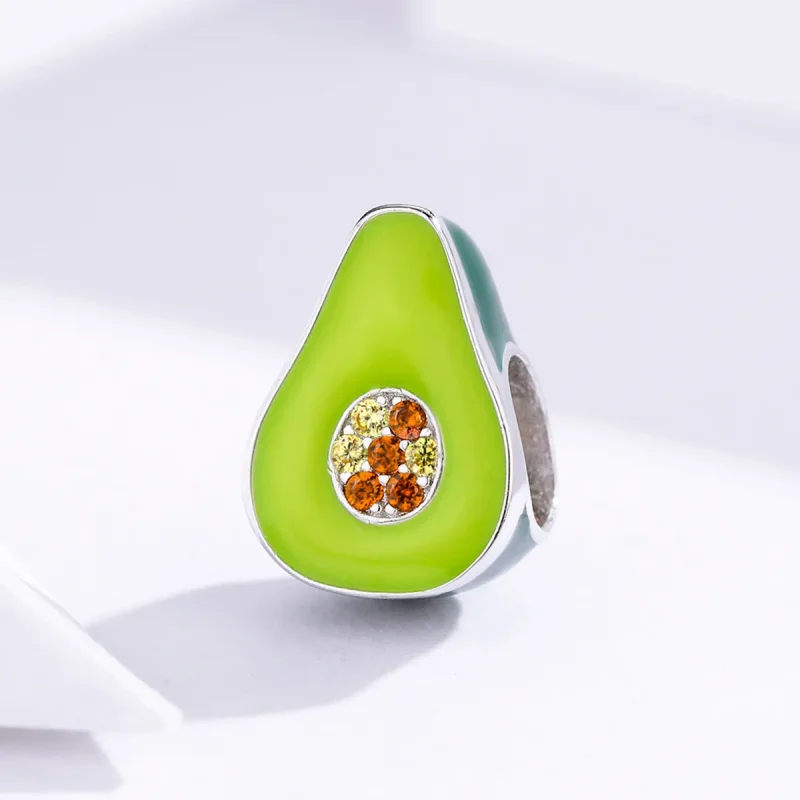 (bilde for) Pandora Style Avocado Charm - BSC129 - Vis 2