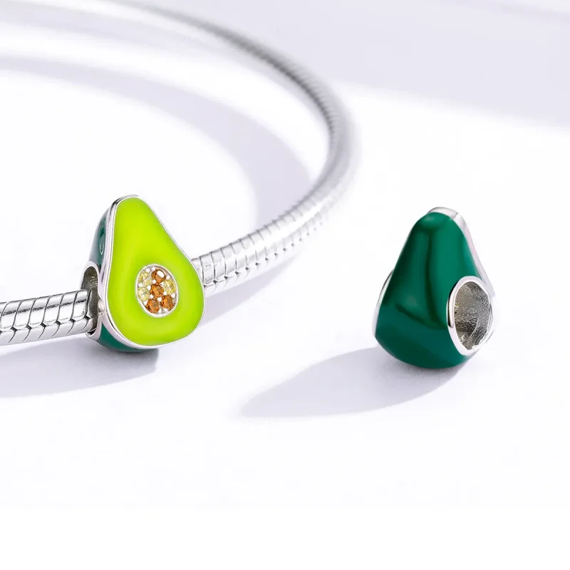 (bilde for) Pandora Style Avocado Charm - BSC129 - Vis 3