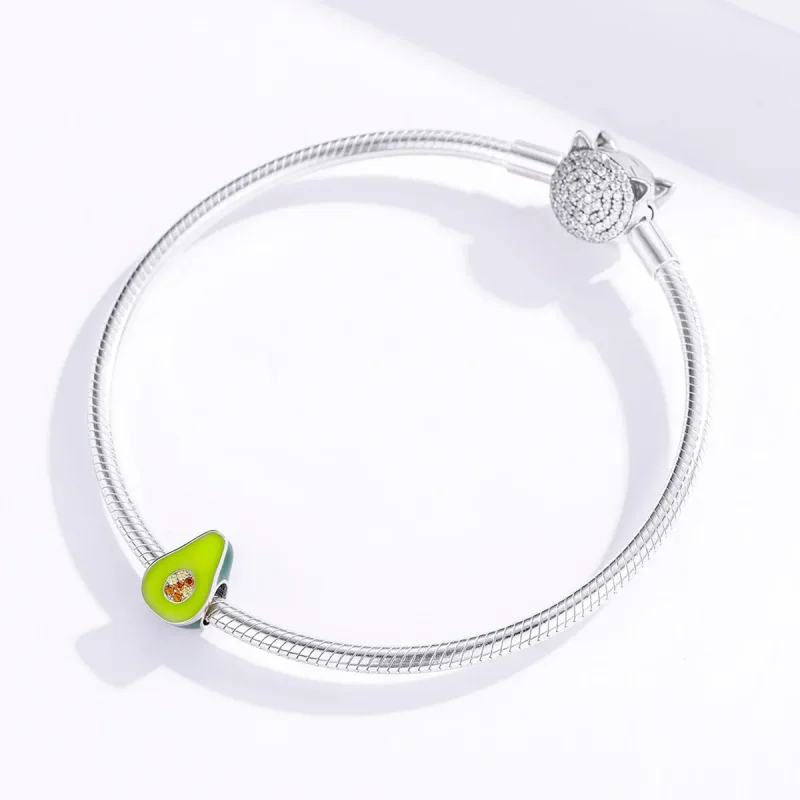 (bilde for) Pandora Style Avocado Charm - BSC129 - Vis 4