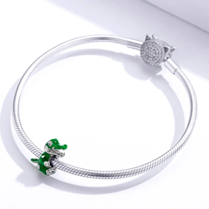 (bilde for) Pandora Style Baby Crocodile Charm - BSC190 - Vis 3