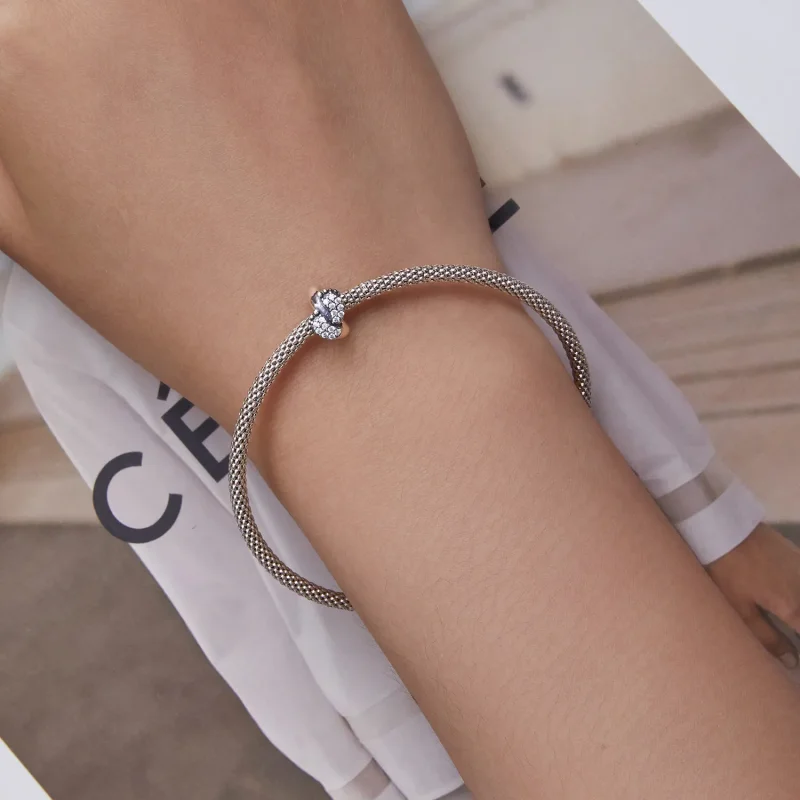 (bilde for) Pandora Style Baby Feet Spacer Charm - BSC688 - Vis 6