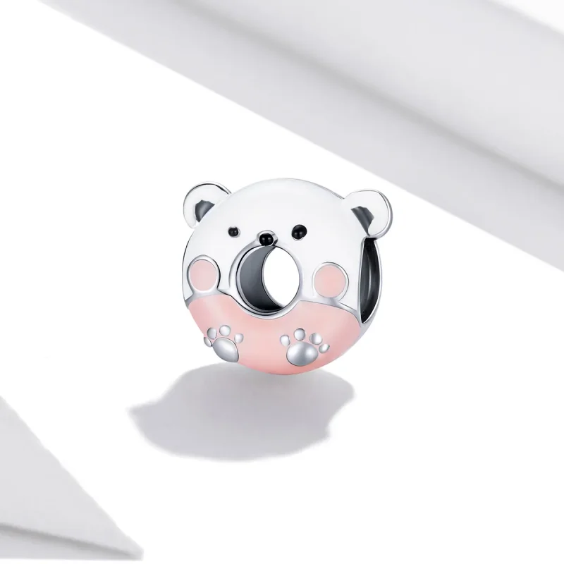 (bilde for) Pandora Style Bear Donuts Charm - SCC1876 - Vis 2
