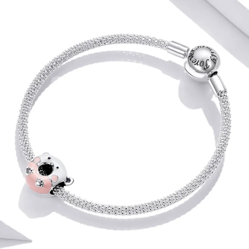 (bilde for) Pandora Style Bear Donuts Charm - SCC1876 - Vis 3