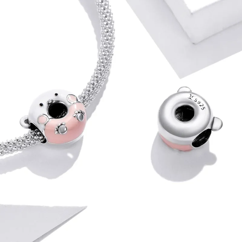 (bilde for) Pandora Style Bear Donuts Charm - SCC1876 - Vis 4