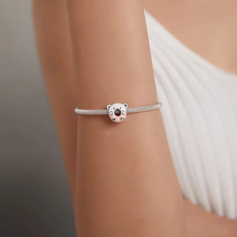 (bilde for) Pandora Style Bear Donuts Charm - SCC1876 - Vis 5
