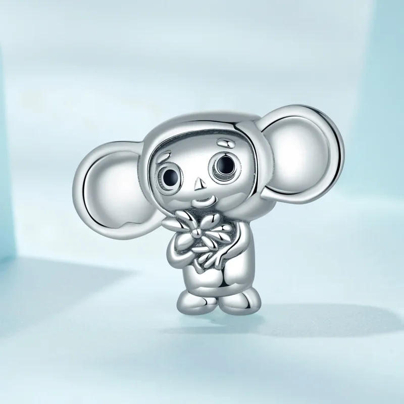 (bilde for) Pandora Style Big Eared Monkey Charm - SCC2387 - Vis 2