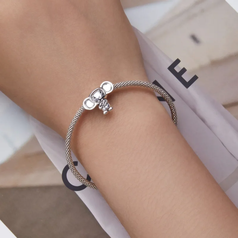 (bilde for) Pandora Style Big Eared Monkey Charm - SCC2387 - Vis 6