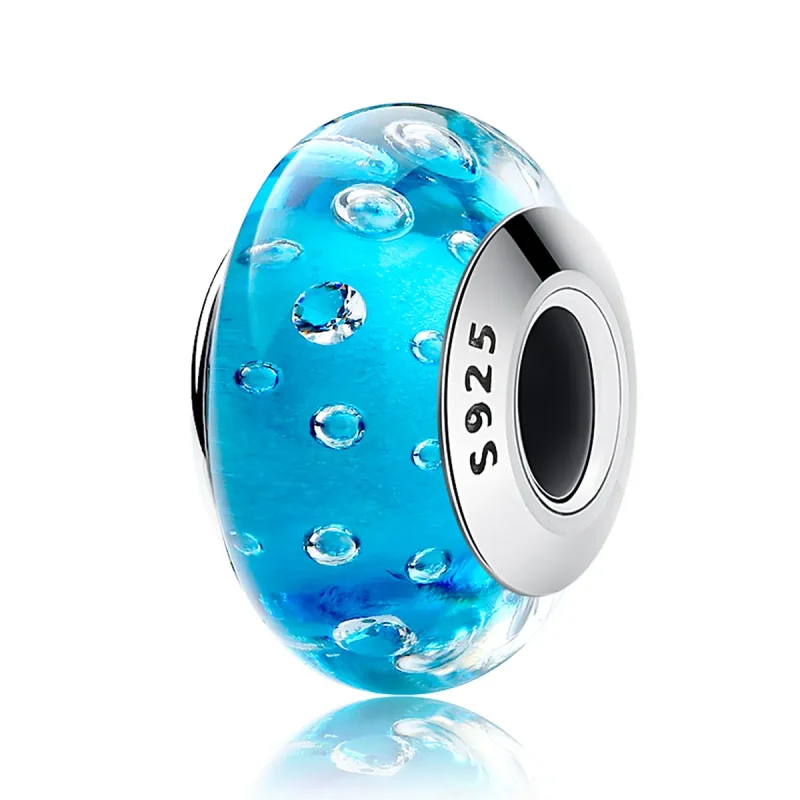 (bilde for) Pandora Style Blue Trend med gjenget Murano Glass Charm - SCZ029 - Vis 2
