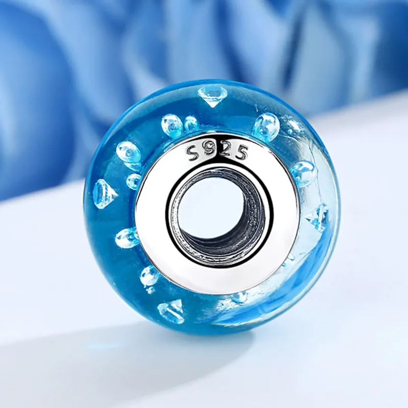 (bilde for) Pandora Style Blue Trend med gjenget Murano Glass Charm - SCZ029 - Vis 4