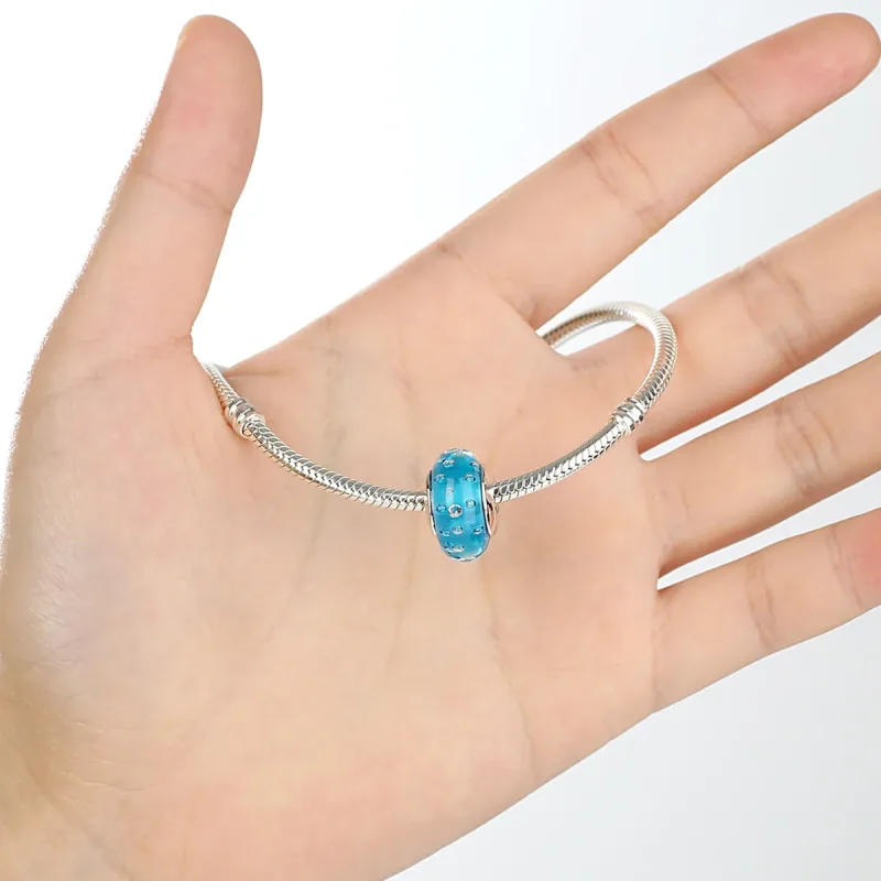(bilde for) Pandora Style Blue Trend med gjenget Murano Glass Charm - SCZ029 - Vis 5