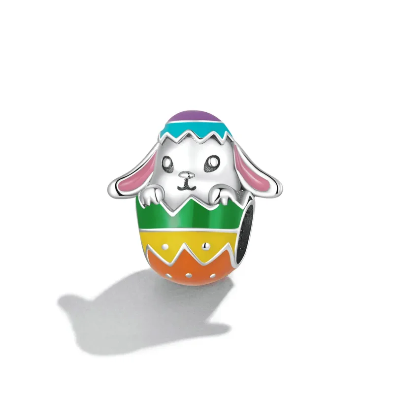 (bilde for) Pandora Style Bunny Eggs Charm - SCC2117 - Vis 2