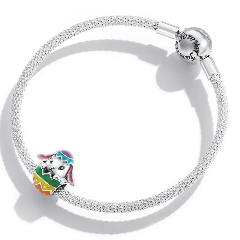 (bilde for) Pandora Style Bunny Eggs Charm - SCC2117 - Vis 3