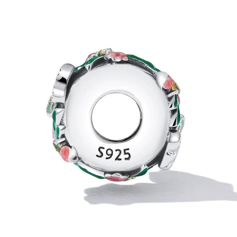 (bilde for) Pandora Style Butterfly Flower Spacer Charm - SCC2251 - Vis 3