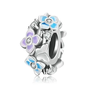 (bilde for) Pandora Style Butterfly Love Flower Charm - SCC2063