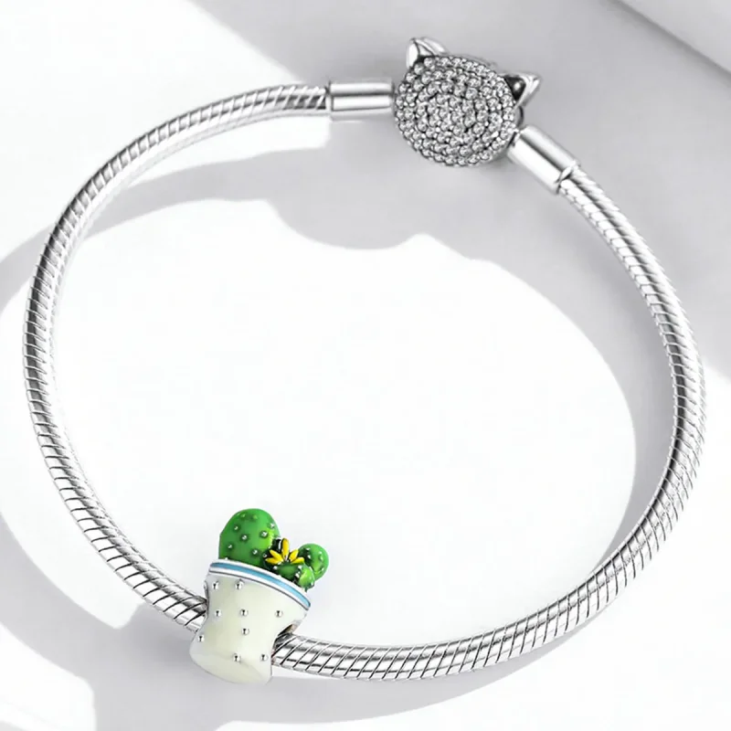 (bilde for) Pandora Style Cactus Pot Charm - SCC2019 - Vis 3