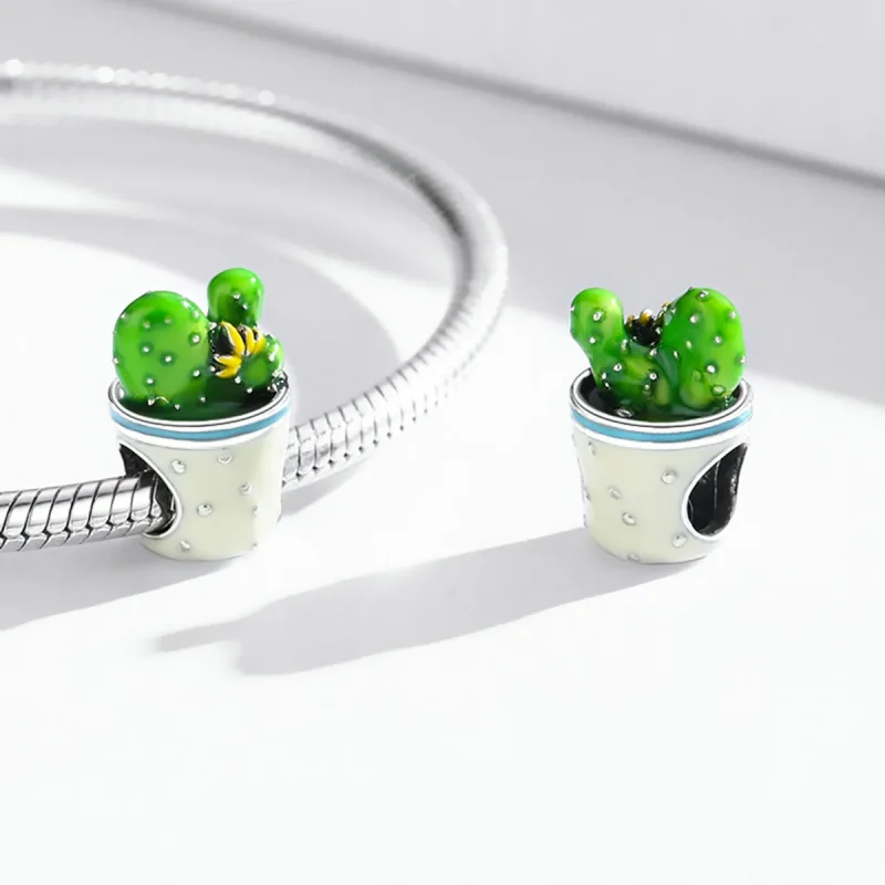 (bilde for) Pandora Style Cactus Pot Charm - SCC2019 - Vis 4