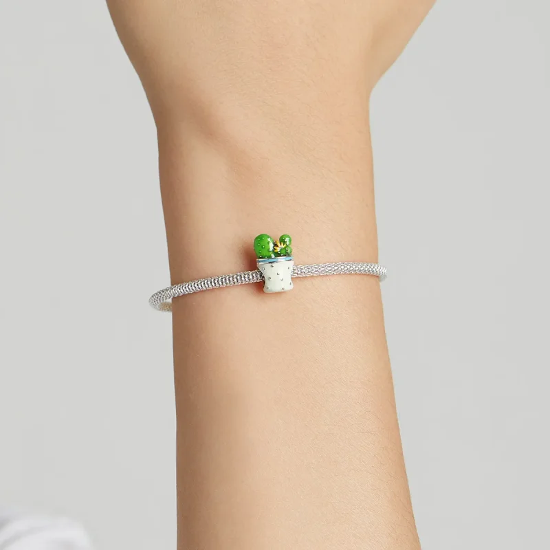 (bilde for) Pandora Style Cactus Pot Charm - SCC2019 - Vis 5