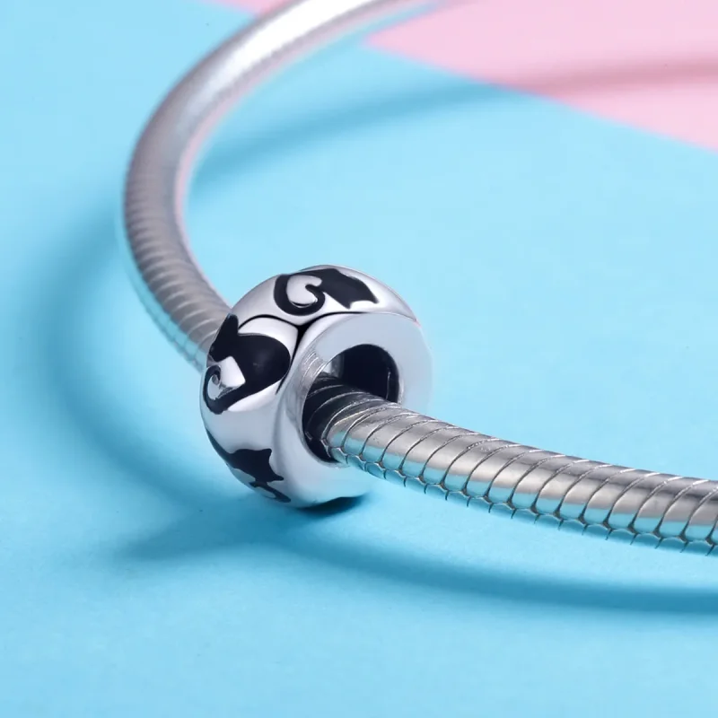 (bilde for) Pandora Style Cat Silhouette Charm - SCC825 - Vis 3
