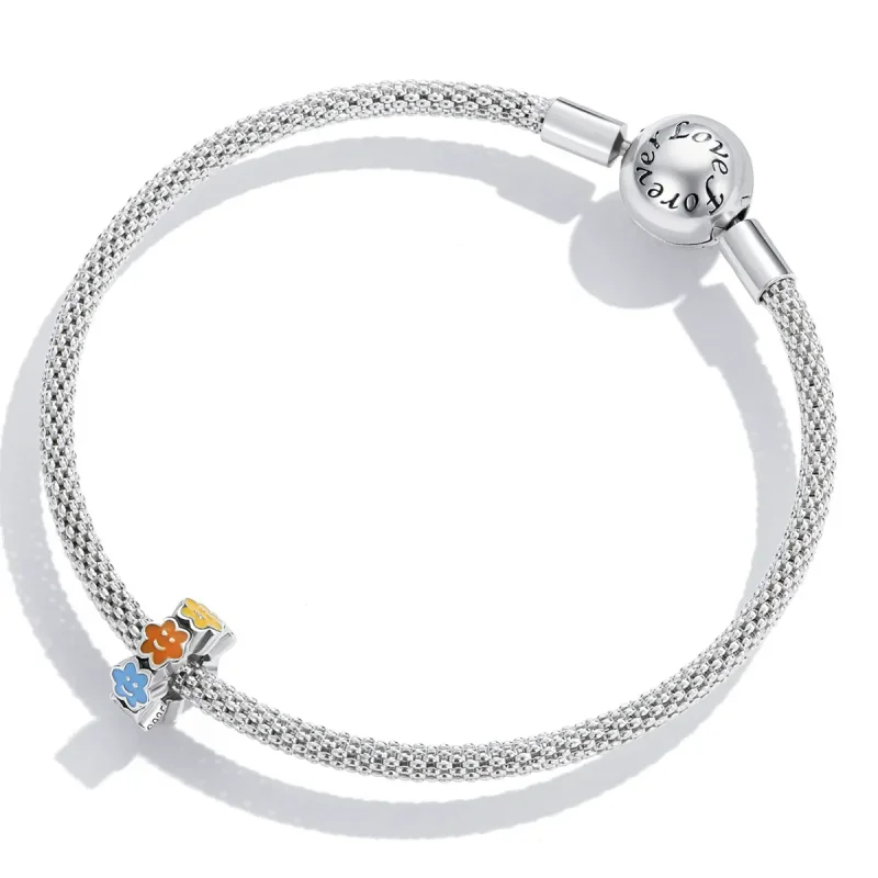 (bilde for) Pandora Style Colorful Cloud Smiley Face Charm - SCC2188 - Vis 4