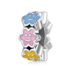 (bilde for) Pandora Style Colorful Cloud Smiley Face Charm - SCC2188